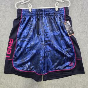 AND1 Basketball Shorts Mens Medium Blue All Court Graphic 10 Year Anniversary